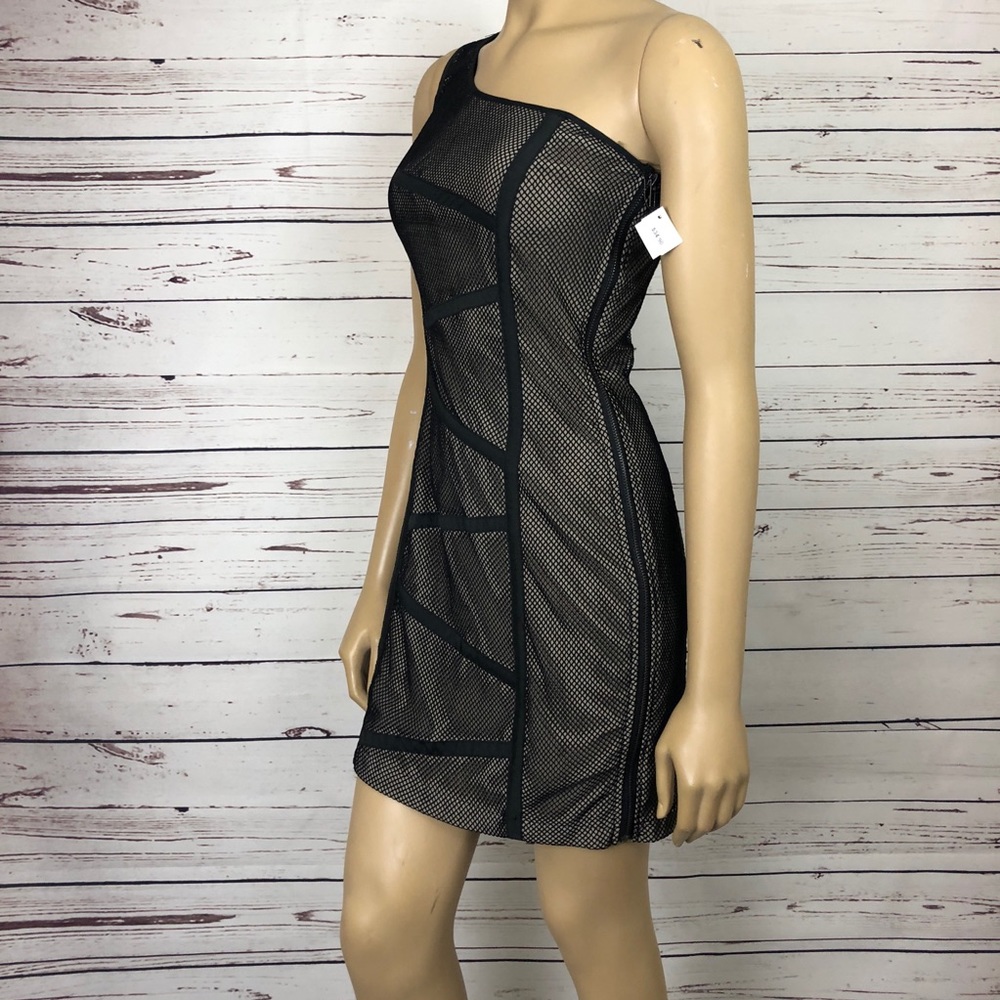 Akira Chicago Red Label Dress Mesh One Shoulder
